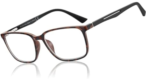 ZENOTTIC Blaulichtfilter Brille , Lesebrille Herren Eckige Rahmen-Leser Anti-Glanz Sport Computerbrille Türkis 3x