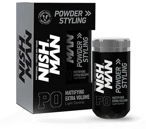 NISHMAN Haarstyling Puder P0 - Mattifying Extra Volume Light Control 20g - Maximale Volumenverstärkung und Textur - Perfektes Haarstyling-Puder für Flexiblen Halt und Mattes Finish