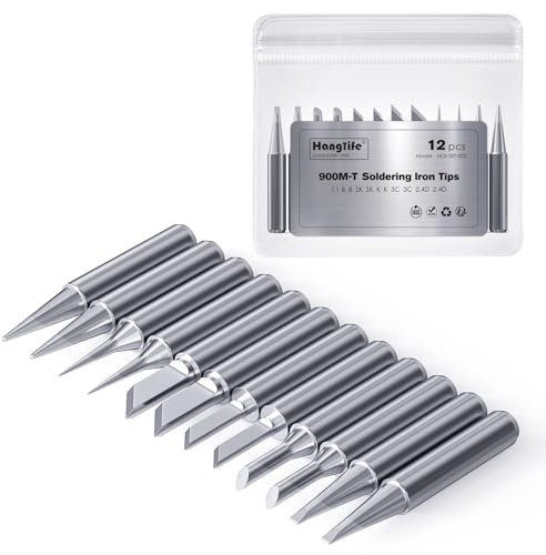 HANGLIFE 900M Puntas de Soldador para Estaciones de Soldadura - Juego de 12 Puntas de Repuesto para Equipos y Accesorios