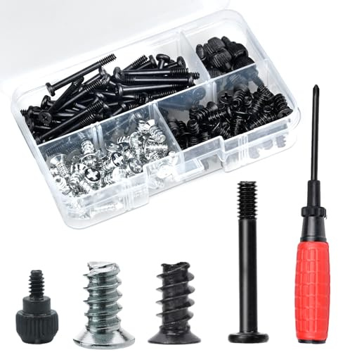 Nivithi Assortiment de 150 vis pour ordinateur, kit de vis longues et courtes pour montage de ventilateur de boîtier PC, 30 mm et 10 mm.