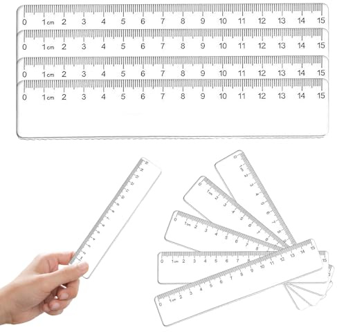 10 stycken linjaler 15 cm plast transparent ej böjlig kort transparent liten linjal grundskola barn klass linjaler flexibel vänsterhänt linjal skoltillbehör mätinstrument