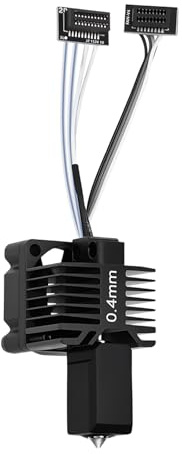 P1S P1P Hotend Komplettsats, Fullmonterad Hot End-skrivhuvud med Keramisk Värmeelement, Termistor, Kylfläkt, 0,4 mm Härdad Stålmunstycke, Hotend-ersättning för Bambu Lab P1-serien 3D-skrivare