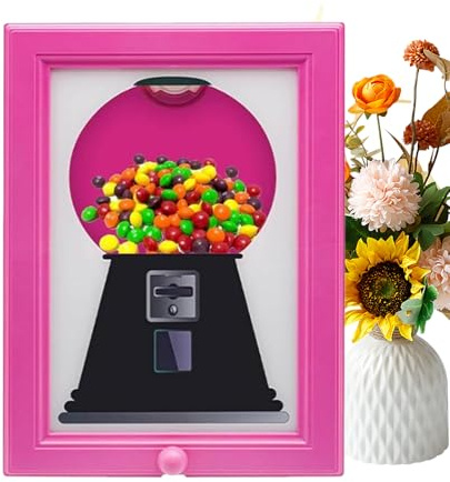 Candy Frame Dispenser, Wall Mounted Candy Dispenser Picture Frame, Food Storage For Classroom Offices Shop Dormitory Apartment Holiday Birthday