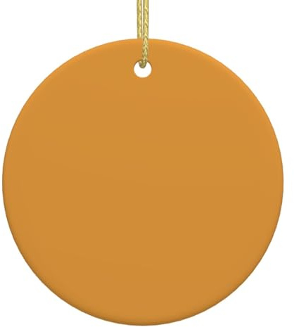 apricot Patterned ceramic Christmas ornaments - round. Suitable for Christmas trees, holiday parties, and home décor
