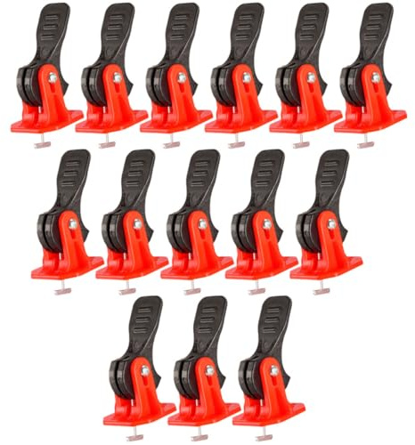 IMIKEYA Système de Nivellement de Carrelage T Réglable 50 Croisillons Réutilisables, Outil à Coulis pour Pose Précise, Clips de Nivellement pour Sol, Accessoire Professionnel pour Travaux