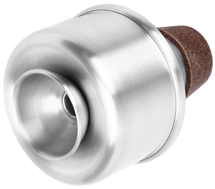 POENVFPO Trompetendämpfer, Gerades Körperdesign, Leichte Aluminiumlegierung mit Kork, Zum Üben von Jazz-Orchester-Symphonie-Solospielen (SILVER)