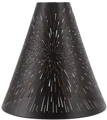 AMONIDA Pantalla de Lámpara de Mesa Grabada con Láser, Proyección de Fuegos Artificiales Modernos para Dormitorio, Hierro, 5,5 Cm de Diámetro