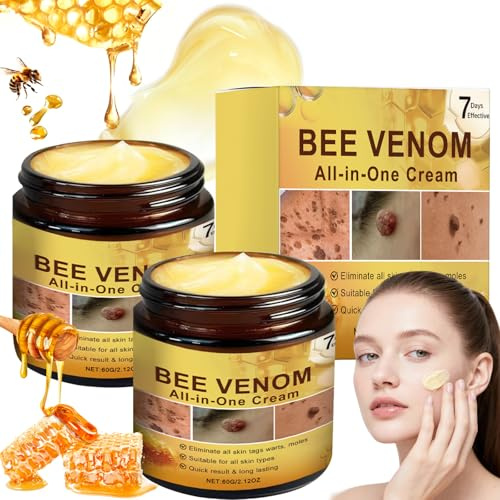 Bee Venom Vream,Bee Venom Face Cream Twin Pack, Anti-Ageing Daily Moisturiser for Women & Men, Hydrating All-in-One Skincare to Firm Skin, All Skin Types (2)