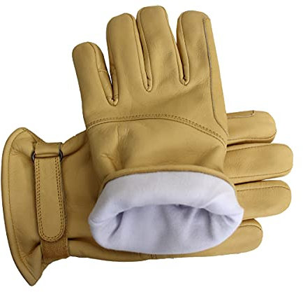 WESTERN-SPEICHER Lederhandschuhe Herren gefüttert Leder Biker REIT Handschuhe Natur Größe 2XL