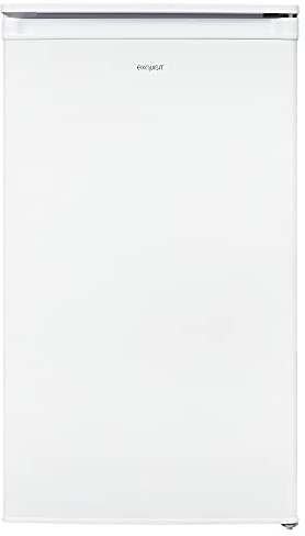 Exquisit Kühlschrank KS117-3-041E weiss | 81 L Volumen | Kühlschrank mit Gefrierfach freistehend | LED | Gemüsefach | Freistehender Kühlschrank mit Gefrierfach