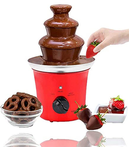 HMIR 3-Tier Chocolate Fountain, Stainless Steel Fondue, Chocolate Fountain Melting Chocolate, Birthday Party Wedding Celebration