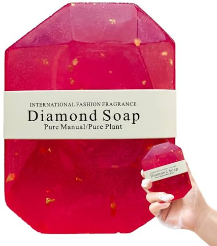 ZONEWD Savon aux pierres précieuses, savon pour les mains en forme de pierres précieuses | Savon naturel à la feuille d'or,Hydratant nettoyant, savon de bain parfumé, cadeau pour femmes et hommes,