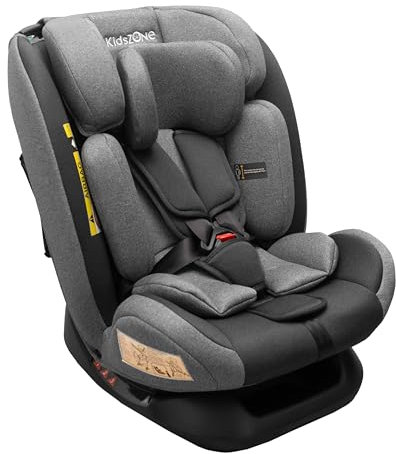 Kindersitz ohne Isofix 0-36 kg – Autositz i-Size 40-150 cm (Gruppe 0+ 1 2 3) – 5 Punkt Sicherheitsgurt, Verstellbare Kopfstütze