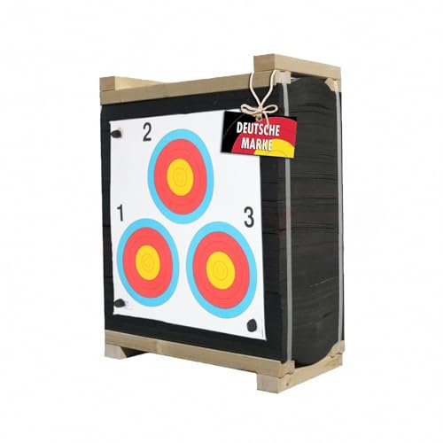 Target TECH Rhino Zielscheibe 60x60x30 cm – Schaumscheibe mit Lamellen für Bogenschießen & Armbrust bis 225 lbs – selbststehend, pfeilschonend, robust