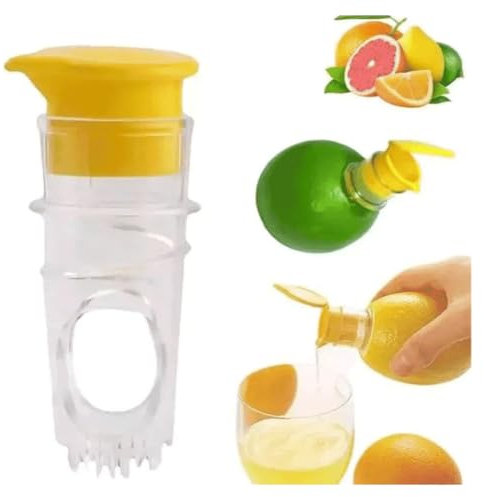 Zitronensaftpresse, Limettenpresse,Hand-Entsafter, Entsafter Hand, Schraubverschluss, multifunktionale manuelle Zitronenpresse, Obstpresse