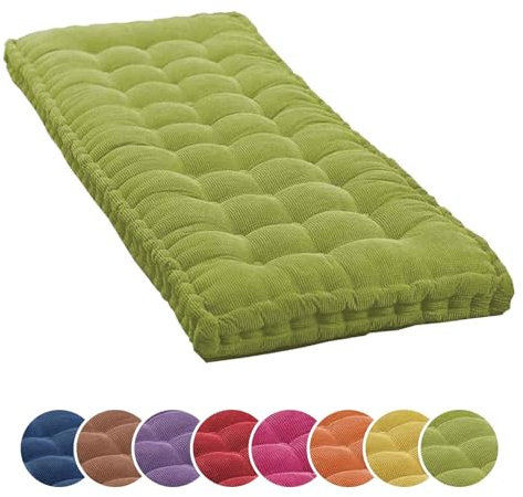 Outdoor-Bankkissen, 40 x 40 cm, für 3-Sitzer, Gartenbank, Schaukel und Liege, Größe 60 x 165 cm, Grün