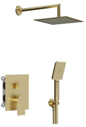 AQG Infälld duschsats ALPHA EC208 | 2-vägs | patron Ø35 | antikalk | 3 års garanti (borstat guld)
