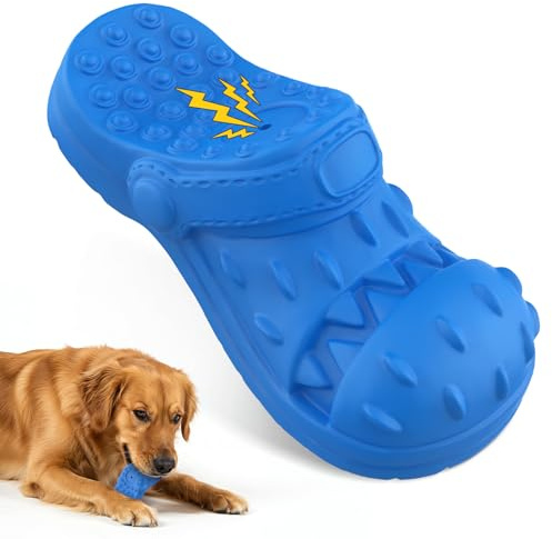 IZETIANZHE Indestructible Dog Toys - Squeaky Chew Toys with Milk Flavor,Aggressive Chewers Chew,Tough Chew Stick Toys for Medium Large Small Keep Them Busy and Chase Indoor & Outdoor - Blue