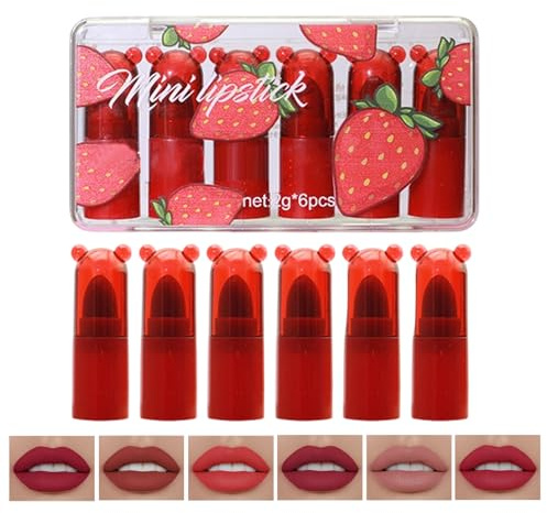 DAWCBVJQ Coffret De Rouge À Lèvres | Brillant À Lèvres Portable À Tenue Longue,Kit De Maquillage Pour Rouge À - Pour Femmes Débutants Famille Amis Beauté Quotidien Bureaux Soirée