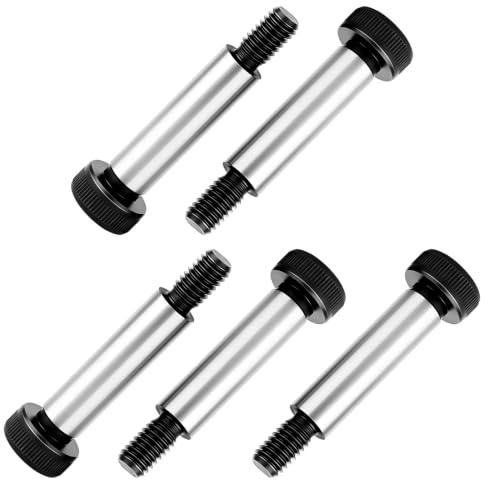 MOUMOUTEN 5 Boulons à Épaulement Acier Allié Classe 12.9 Filet M8, Épaulement 10mm de Diamètre sur 140mm de Long, Tête Six Pans Creux pour Machines Mécaniques et Hydrauliques