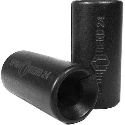 Sporttrend 24® Grip Pads Set in schwarz für 30mm Hantelstangen | Thick Bar/Hantelgriffe für mehr Unterarmmuskulatur und Griffkraft