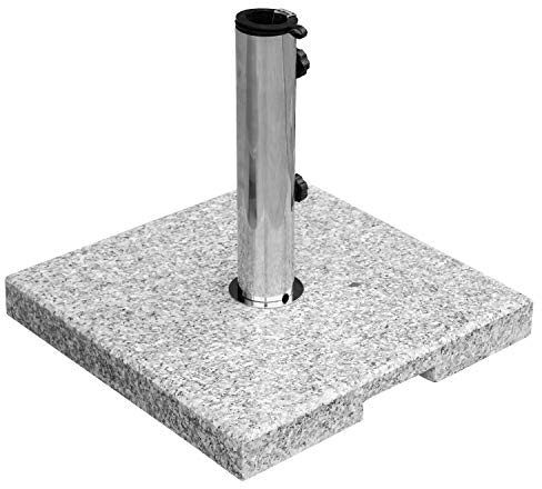 anndora Sonnenschirmständer Granit 20kg hellgrau poliert