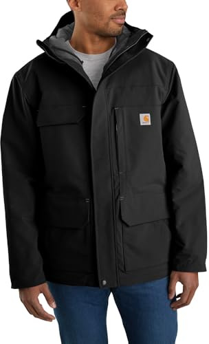 Carhartt Super Dux Relaxed Fit isolerad traditionell bunden körrock för män, svart, XXL