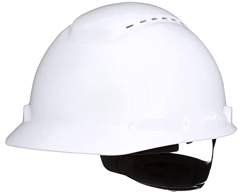 SecureFit Hard Hat SecureFit H-701SFV-UV, White, Vented Cap Style Safety Helmet with Uvicator Sensor, 4-Point Pressure Diffusion Ratchet Suspension, ANSI Z87.1, Medium