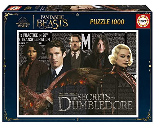 Educa - Puzzle Fantastic Beasts | Puzzle pour Adultes de 1000 pièces. Taille assemblée : 68 x 48 cm. Inclut la Colle Fix Puzzle. A partir de 14 Ans (19493)