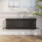 DuraTherm® 300 x 830mm Black Traditional Horizontal Designer Radiator Double Column Colosseum Cast Iron Style Central Heating Panel Radiators Rad