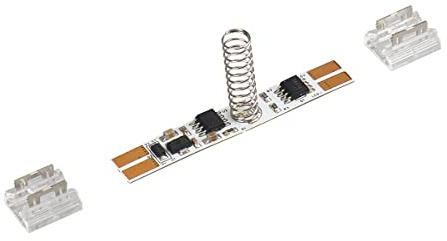Interruttore Led Dimmer Touch, Flessibile Senza Saldatura, Per Profilo Alluminio, 12V 24V 3A, Con Indicatore Blu e Memoria (12mm)