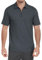 MoFiz Herren Poloshirt Kurzarm Baumwolle Polohemd Verdeckter Reißverschluss Kragen Atmungsaktiv Sommer Sport Golf Polo Arbeitsshirt Grau EU 3XL