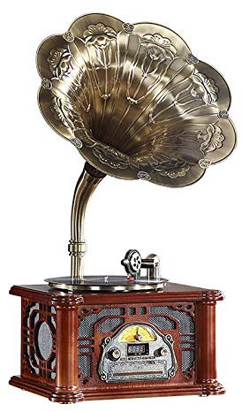 KPERXIS Giradischi Fonografo Cinese Giradischi retrò Vecchio Stile Soggiorno Giradischi Classico Stereo Look retrò