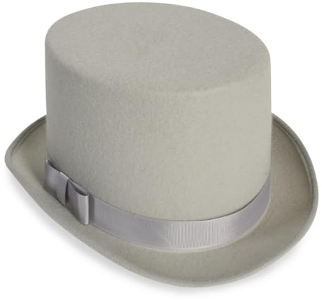 MIMIKRY Elegante cilindro in feltro con fascia per cappello, cappello a cilindro, Steampunk Edelmann da donna, taglia 59
