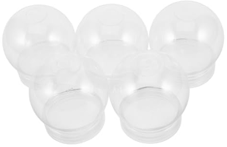 INOOMP 15pcs Plastic Snow Globes with Lids for DIY Crafts Fillable Water Globes for Christmas and Valentine’s Day Home Decoration