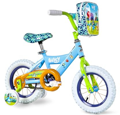 Dynacraft Bluey 12 Girls BMX Bike with Coaster Brake, Steel Frame, and Training Wheels, Ages 3–5