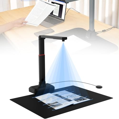 KRQDBCZ Scanner de Livres Professionnel,Scanner d'appareil Photo Grand Format A2,Haute résolution 23MP,Scanner aérien S21 A2 pour Livres et Documents