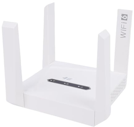 Tosuny Router WiFi6, Router Cellulare LTE 4G con Slot della Scheda SIM, Router Modem 4G con 4 Antenne, Wifi da 300 Mbps, Collegato Fino a 16 Dispositivi, Dispositivo Hotspot Wifi
