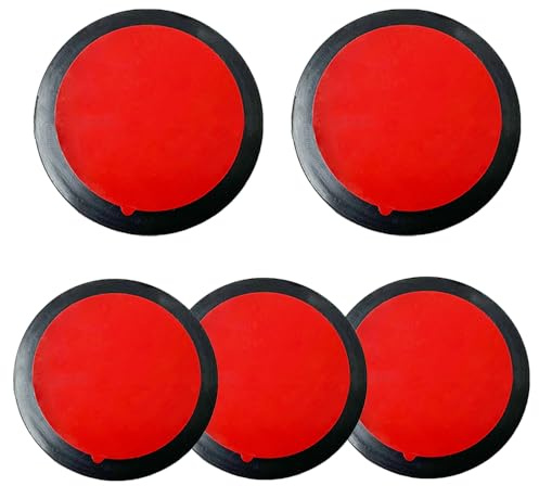 YFTRFR 5 Pcs Dash Cam Mount Adhesive Pads, Heat-Resistant Tape Circle Double Sided Film Sticky Adhesive Replacement for Camera Holders, Dashboard, Windscreen, Air Vent, Recorder(Black)