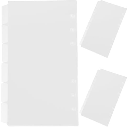 HOMOCONO Divisores para Carpeta y Cuaderno Pestañas Escribibles, 18 Hojas de Separadores de Plástico Pp para Organizar Documentos en Archivador