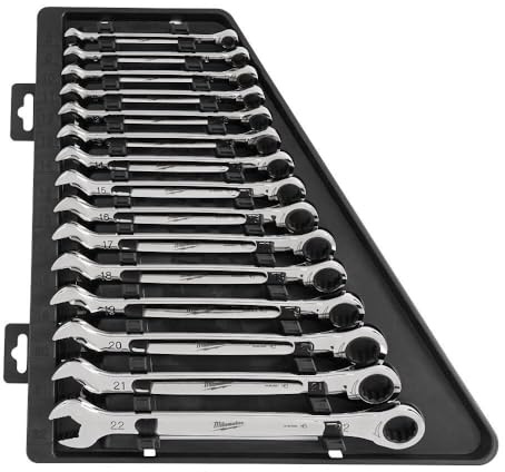 Milwaukee MLW48-22-9516 Ratcheting Combination Wrench Set Metric