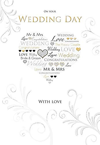 Piccadilly Greetings Wedding Card Wedding - 9 x 6 inches