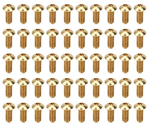 50Pcs Viti a Esagono Incassato parti di fissaggio viti Testa Semicircolare Rame Puro Accessori Hardware Elementi di Fissaggio Forniture Industriali Viti in Rame(M4 * 10 mm)