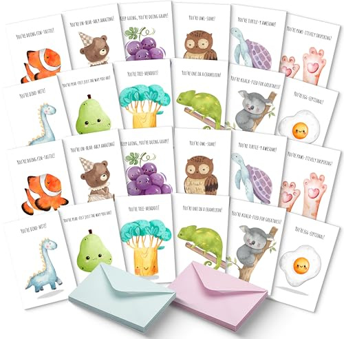 Mr. Pen- Funny Notecards with Envelopes, 24 Set, Funny Cards for Kids