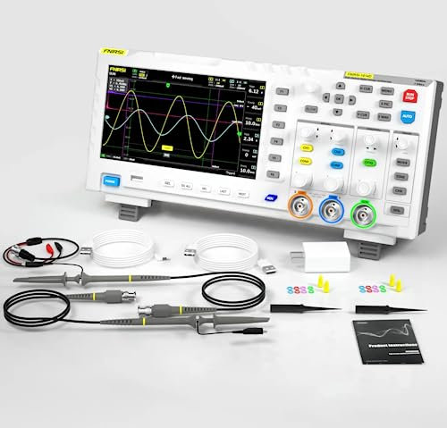 YuqiaoTime FNIRSI-1014D Desktop Oscilloscope 100MHZ*2 1GS/s 2 in 1 Dual Channel Digital Oscilloscope 10MHZ Signal Generator