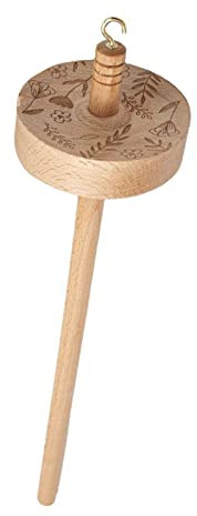 Nishiyuenyi Top Quirl Drop Spindle Crafting Supply Garnwickler Tragbare Handgefertigte Spindeln Aus Holz, Handgeschnitzt für Gewebtes, Gestricktes Filzen
