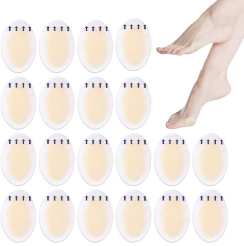 WeddHuis 20 pièces Pansements hydrokolloïdes,pour les orteils et les doigts,avant-pied et talon,6 de différentes tailles,Soin des ampoule,anti ampoule pied,blasenpflaster,gel pflaster