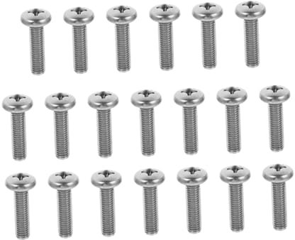 JECOMPRIS 20stücke Schrauben Edelstahl Kreuzschlitz Flachkopfschrauben Für Tv-wandhalterungen Metrisches Gewinde Montageschrauben Korrosionsbeständig