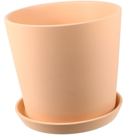 UPKOCH Piante in vaso di ceramica tavolo superiore Pianta in pentola interna Contenitore di piante per la casa vaso per piantare orchidee Piccolo floreale Cactus Pot Orange