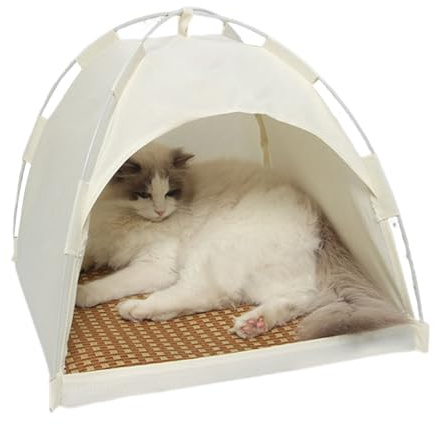 Tenda Da Esterno Per Gatti - Casa Multiuso, Rifugio Estivo Rimovibile Per Animali | Design Traspirante E Isolante, Caratteristica Pieghevole E Leggera Per Gattini Piccoli Animali Cuccioli Conig